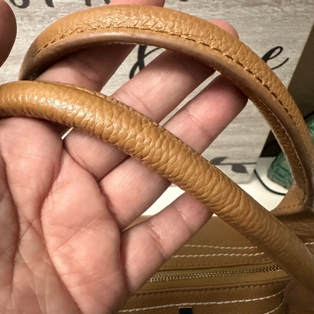 Cuore & Pelle Large Amelia Satchel Tan Leather bag - Picture 7 of 14
